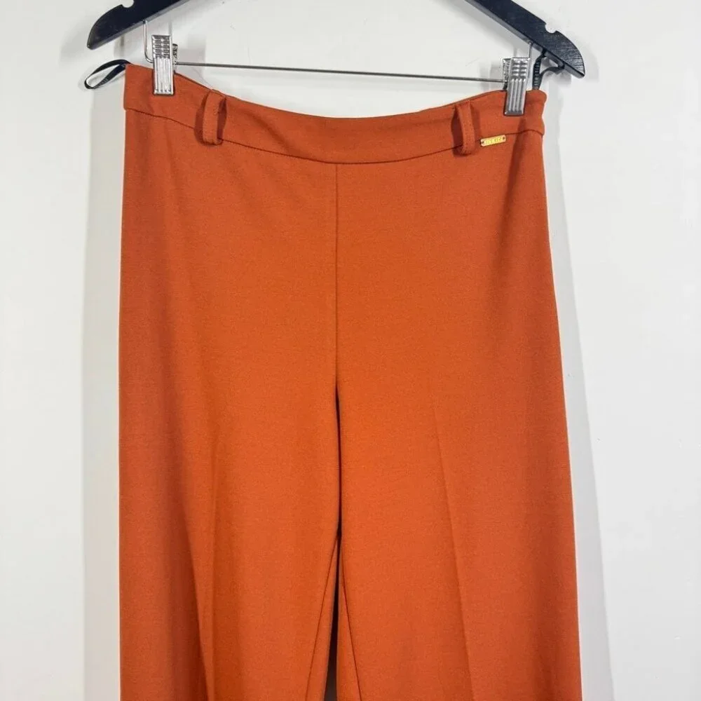 Mara’s Collection Rust Orange Pants Sleek Straight Leg Workwear Size Medium